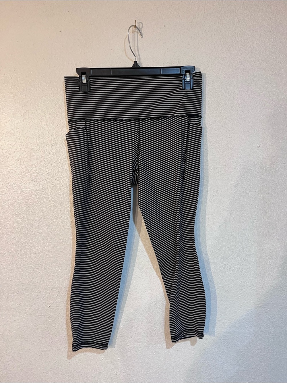 Striped Black & White Kids Leggings